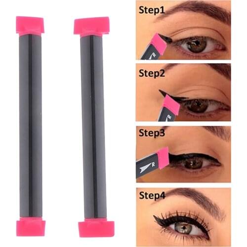 2 Size Stamps Eyeliner Tool Makeup Wing Style Cat Eye Women Cosmetic Beauty Tool