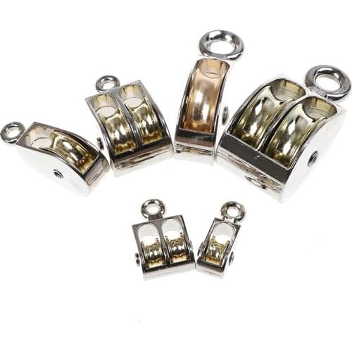 36/52/75mm DIY Mini Metal Stainless Steel 304 Single Double Wheel Swivel Rollers Block Loading Quality