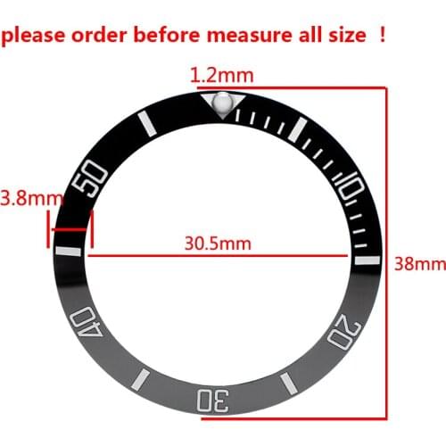 38*30.5*1.2mm Ceramic Bezel Insert For omg Speedmaster watches Replace Accessories Watch Face Watch Bezel Inserts Different Mod