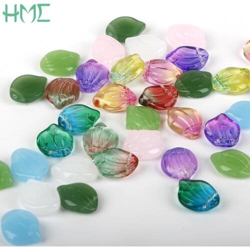 New Style 10Colors Petals Flower Beads For Handmade DIY Earring Bracelet Charms Jewelry Making Supplies 5pcs/lot 15x12mm