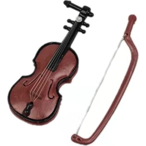 2PCS/lot Violin 1/6 BJD Dolls Accessories For Barbie Doll House Decoration 11.5" Doll Cosplay Kids Playhouse DIY Toys Girl Gifts