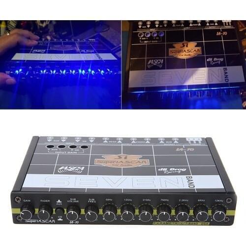 652F Car 7 Band Equalizer Modified Car EQ Equalizer Class Fever Car Tuner