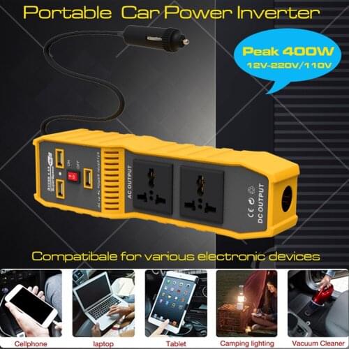 200W Car Power Inverter 12V 220V and AC 220V/110V Converter Auto Charger Converter Adapter USB Car-Styling Car Charger