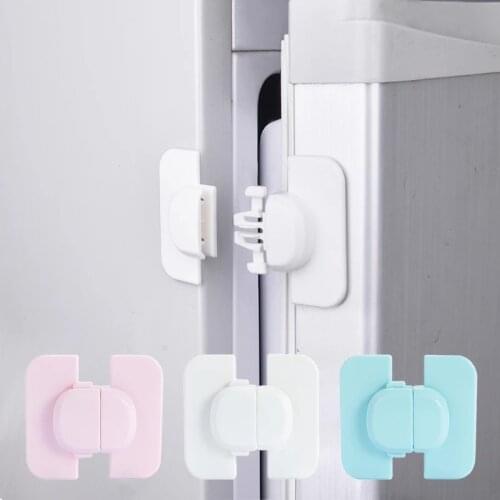 Baby Safety Drawer Lock Anti-Pinching Hand Cabinet Drawer Locks Plastic White Safety Buckle for Children Kids Protection