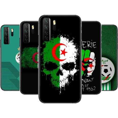 Algeria Flag Cover Wallpaper Black Soft Cover The Pooh For Huawei Nova 8 7 6 SE 5T 7i 5i 5Z 5 4 4E 3 3i 3E 2i Pro Phone Case cas