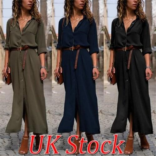 Long Dress for Women V Neck long Sleeve Belt Large Hem Beach Long Dress Elegant Womens Dress 2021