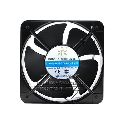 MODEL GH20060HA2BL 220V 240V AC 0.45A 20cm electrical new cooling fan suitable for radiator accessories