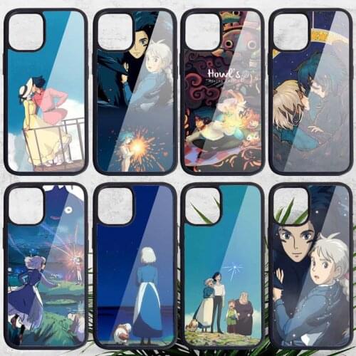 Howls Moving Castle Phone Case for iPhone 11 12 pro XS MAX 8 7 6 6S Plus X 5S SE 2020 XR Hard TPU PC cover funda shell