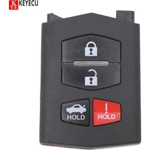 KEYECU Uncut Folding Remote Key Fob 4 Button 315Mhz for Mazda VDO System FCC ID: 662F-SKE12501