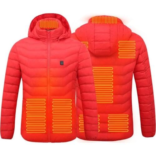 2020 Hot Sale Heated Jackets Down Cotton Warm Winter Men Women Cothing USB Electric Heating Hooded Jacket Thermal Coat Fast Ship