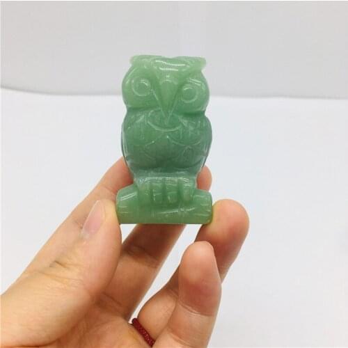 Natural crystal quartz owl