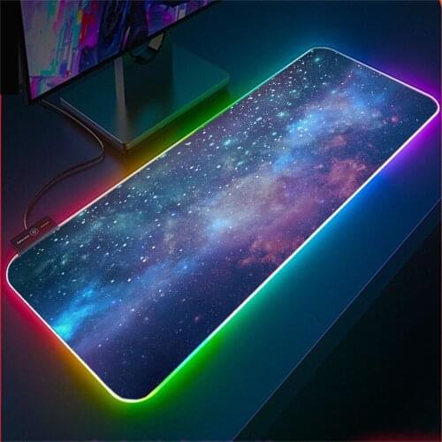 Mairuige RGB Universe Starry Sky Best-selling Cool Game Accessories LED Luminous Personalise Mouse Pad Xxl Gamer Table