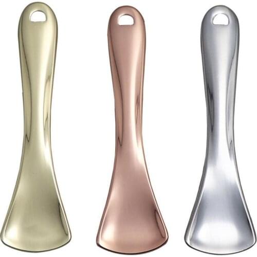 Metal Zinc Mini Cosmetic Curved Scoop Gold Silver Makeup Mask Cream Spoon Eye Cream Stick Face Body Makeup Tools Makeup Tools