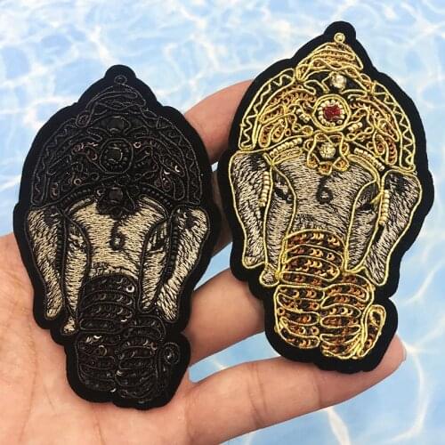 Fashion Elephant DIY Sew on Patches for Clothes Jacket Decorative Embroidery Patch Applique Jeans Stickers Badges