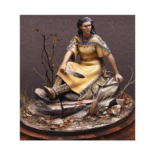 1/24 Scale Unpainted Resin Figure Indigenous girl