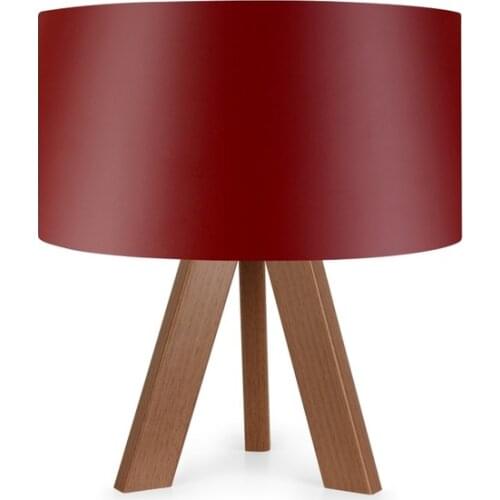 New Practical Three-Legged Wooden Lampshade Burgundy AYD-1937 Lampshade