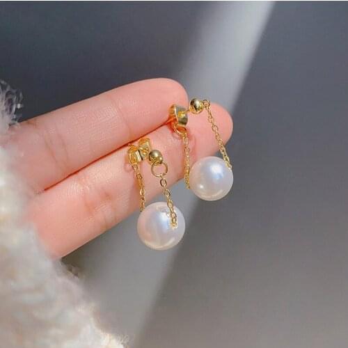 Simple Elegant Small Pearl Pendant Earrings For Woman 2021 New Fashion Jewelry Party Ladies' Unusual Dangle Earrings Accessories