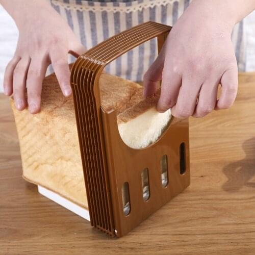 Bread Slicer Loaf Toast Cutter Slicer Slicing Cutting Guide Mold Maker Kitchen Tool Baking Tools Practical Bread Cutter
