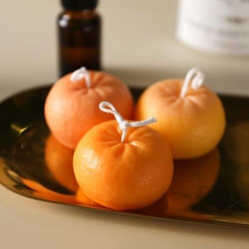 1 PCS Orange Candle Silicone Mold Fruit Shape Mousse Baking Molds For Candle Making Moulds 6x5.8cm