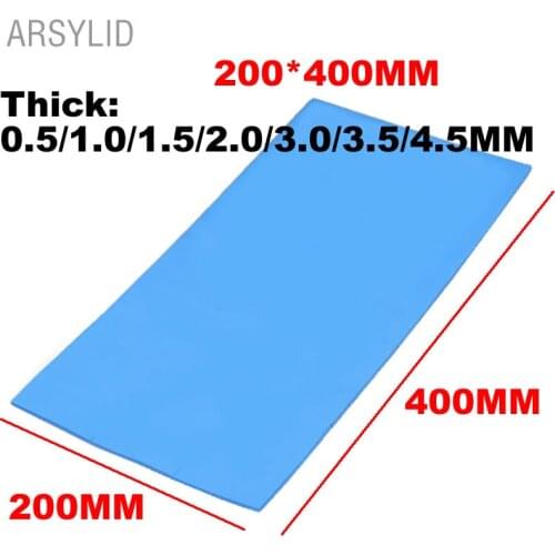 High Quality 200mm*400mm*1.0/2.0/3.0mm Thermal conductivity 3.6W GPU CPU Heatsink Cooling Conductive Silicone Pad Thermal Pad