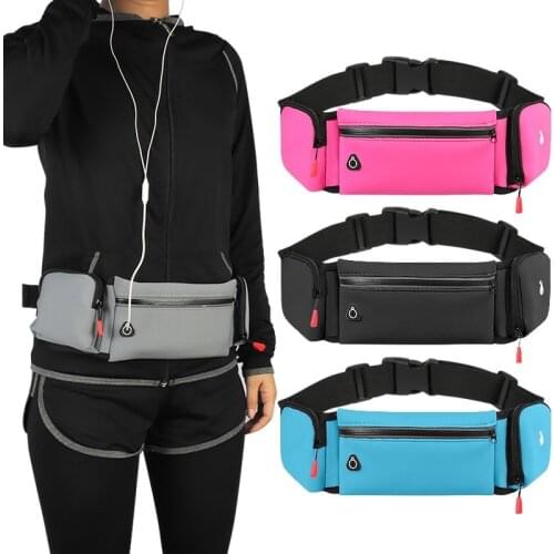 New Sport Waist Bag Unisex Outdoor Running Waist Bag 7.5 Inch Mobile Phone Belt Bag With Water Bottle Holder For Jogging Cycling