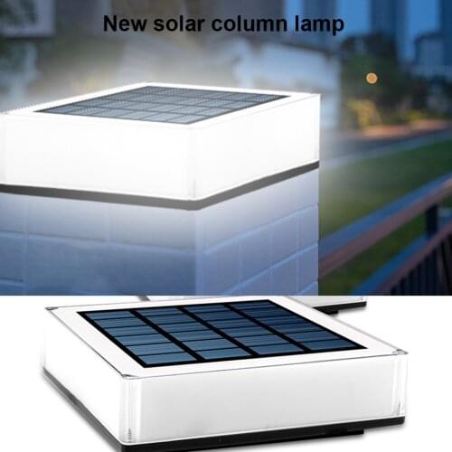 LED Solar Pillar Light Waterproof Outdoor Night Light Garden Waterproof Fence Landscape Lighting Decoration for Courtyard Porch