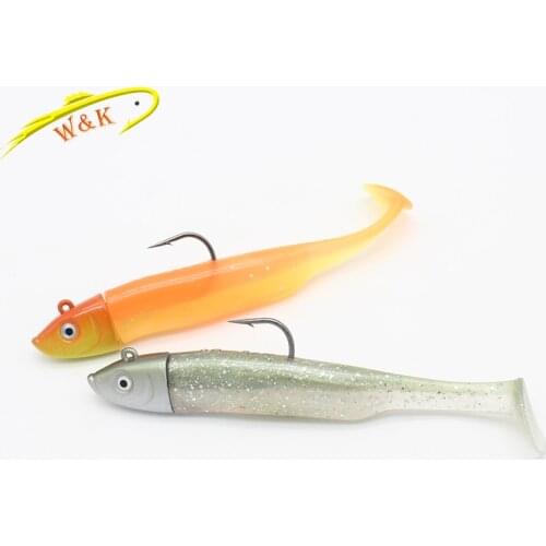 Hot-Sale 4.5" Swing Shad 30g Swimbait for Seabass Zander Walleye Fishing Lure 2pc Jig Head and Soft Vinyl Lure Black Minnow Bait
