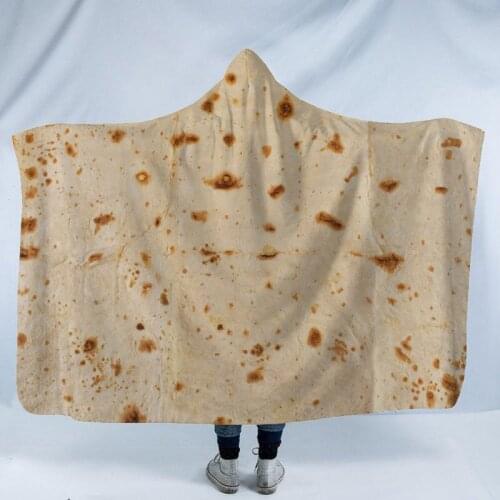 Tortilla Blanket Comfort thickening hooded Blanket Wrap Perfectly Art Nature Home Decor Blanket