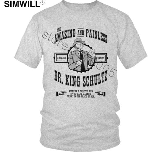 Vintage Dr. King Schultz T-Shirt Classic Cotton Dentist T Shirt Men Short Sleeved Dentistry Tee Dental Hygienist Tshirt Gift