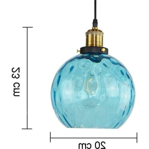 New American Industrial Loft Vintage Pendant Lights Black White Iron Edison Glass Retro Loft Vintage Pendant Lights Lamp