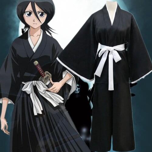 Bleach Kuchiki Rukia Clothes japanese anime kimono cosplay costume female party halloween
