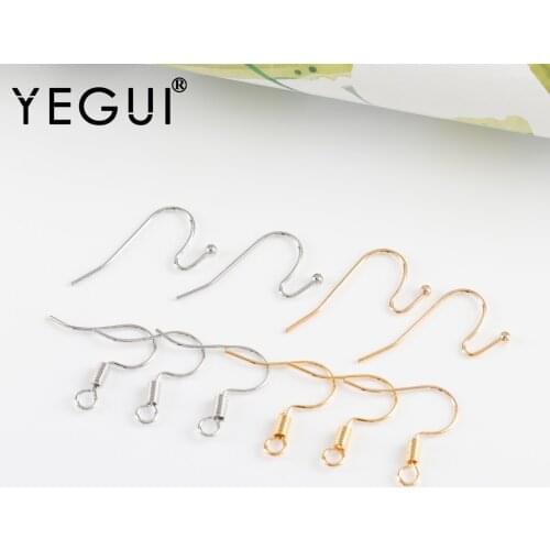 YEGUI M1061,jewelry accessories,clasp hooks,18k gold plated,copper metal,rhodium plated,jewelry making,diy earrings,50pcs/lot