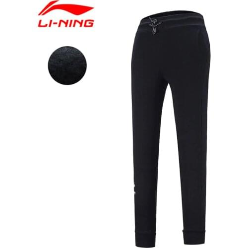 Li-Ning Women The Trend Sweat Pants Regular Fit 62%Cotton 38%Polyester Warm Fleece LiNing Sports Pants Trousers AKLN698 COND18