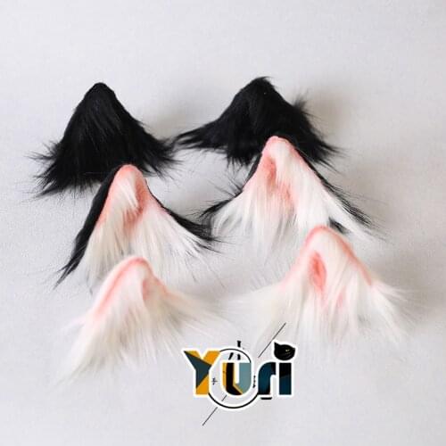 Yuri Human use Neko Cat Ears Animal Ear Hairpins women all-match Gril Hair Band Japanese Accessories Cosplay Lovely Cos Gift C