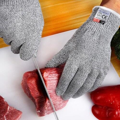 1Pair Anti-cut Outdoor Fishing Gloves Knife Cut Resistant Protection Fishing Hunting Gloves Steel Wire Mesh Gloves Fishing Tools