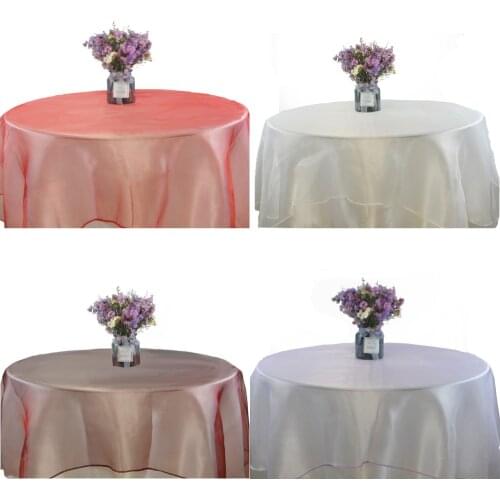 10PC Organza Table cloth Sheer Organza Table Cover for Wedding Decoration Birthday Christmas Hotel Restaurant Home Table Overlay