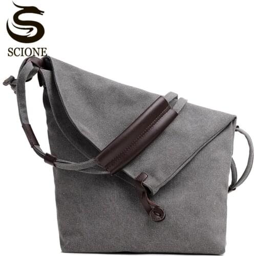 Male Men Folding Bag Portable Unisex Messenger Bags School Tote Canvas Casual Travel Bag Female Shopping Tote Handbag Big/Small