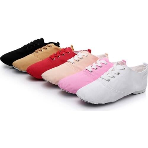 2021 Soft Cloth Dance Jazz Shoes Ballet Shoes for Men Women Children White Black Tan Red Sport Sneakers Gymnastics Fitness Shoes