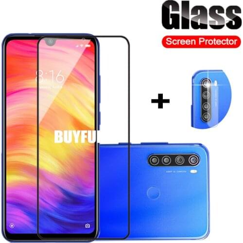 2in1 Safety Glass For Xiaomi Redmi Note 6 Pro 7 7pro 8 8t Screen Protector on for Redmi Note 9 9pro 9pro Max 9sTempered Glass