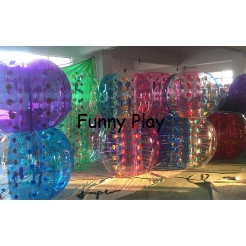 6pcs+1pump 1.0m TPU Commercial TOP inflatable Red body zorb/bubble soccer / bubble ball for football