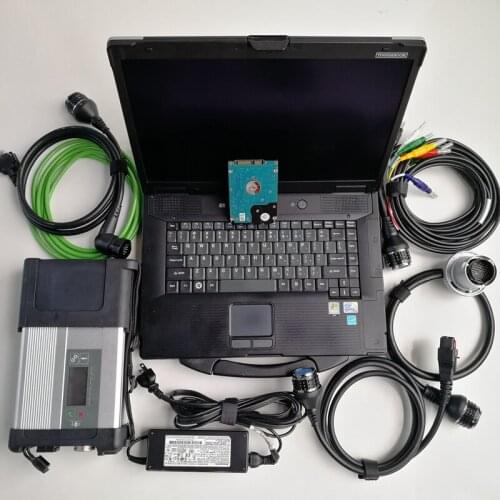 Auto Diagnosis Star Tool Mb star c5 sd connect V12/2020 software 500GB HDD with Multi-language + CF52 Used Laptop computers