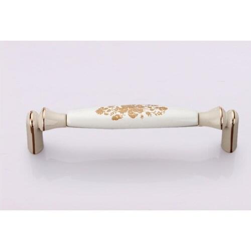 Free shipping zinc alloy kitchen handle Cupboard pulls Rural ceramic funiture knobs5"Bookcase drawer cabinet wardrobe pulls128mm