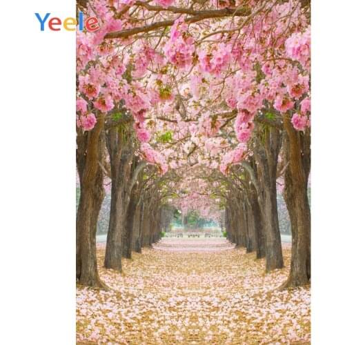 Yeele Pink Cherry Blossoms Tree Photo Background Photophone Pinewood Photography Backdrops Studio Shoots for Baby Newborn Cake