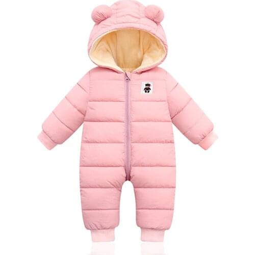 Baby Girl Clothes Fashion Winter Overalls Children Hoodies Newborn Jumpsuit Baby Kids Snowsuit Snow Wear Infant Boys Warm Romper