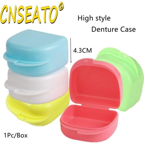 Dental Denture Box Orthodontic Retainer Case False teeth Plastic Storage Container Mouthguard Braces Box Dentistry Supplies Tool