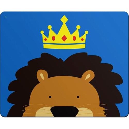 Mouse Pad Premium-Textured Mouse Mat Lion With Crown King Office Table Pad Non-Slip Rubber Base Round Gamer Mousepad Mat