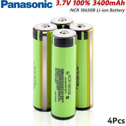 Panasonic 1/2/4/6/8/10x NCR18650B Lithium Ion Li-ion Battery 2020 New Rechargeable 3.7V 3400mAh 18650 Pilas With PCB Board