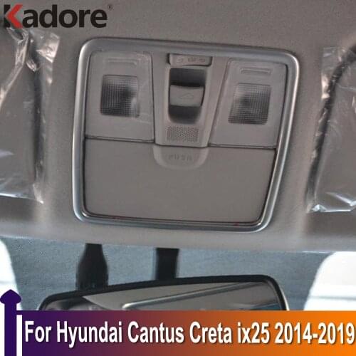 For Hyundai Cantus Creta ix25 2014-2019 Matte Front Rear Car Reading Light Lamp Decoration Cover Car Interior Accessories