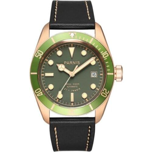 41mm Parnis Miyota Automatic Watch Men Stainless Steel Luminous Sapphire Crystal Mens Mechanical Watch Luxury Brand