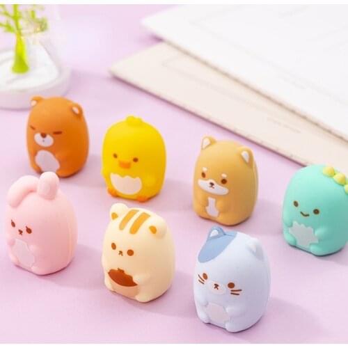 2021 New Kawaii Creative Cartoon Animal Pencil Sharpener Student School Supplies Cute Manual Pencil Sharpener Korean Stationery